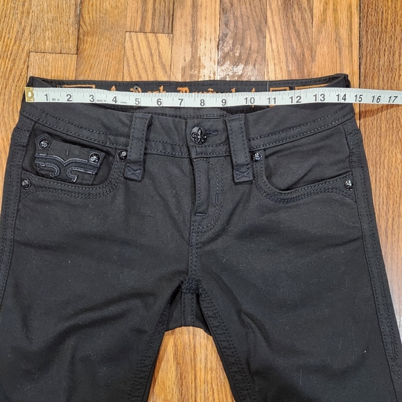 ROCK REVIVAL Size 26 Hard To Find Style ALBA 31 Inseam BLACK SKINNY JEAN - Picture 12 of 16